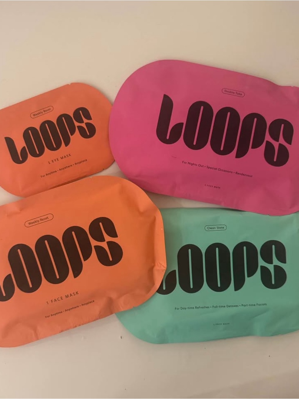 LOOPS Face Mask Bundle + Zip Pouch – 4 Masks